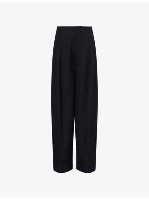 Victoria Beckham Eugenie Tailored Virgin-Wool Trousers