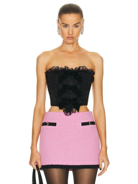 Alessandra Rich Lace Bustier Top