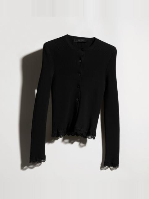GUCCI Fine matte viscose rib cardigan
