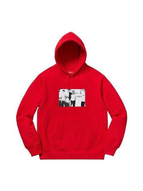 Supreme Classic Ad Hooded Sweatshirt 'Red White' SUP-SS19-835