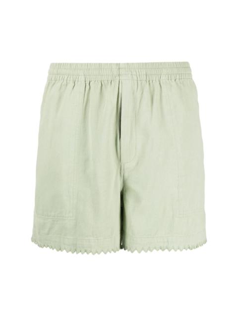 BODE scallop-edge cotton deck shorts