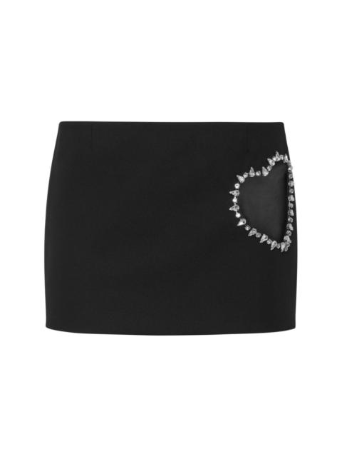 PHILIPP PLEIN Cady Heart cut-out detail mini skirt