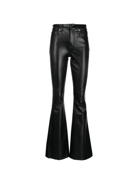 VERONICA BEARD Beverly faux-leather flared trousers
