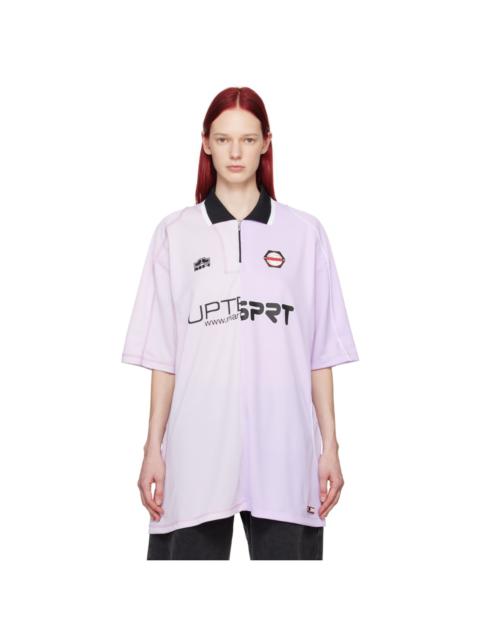 Martine Rose Purple Half And Half T-Shirt