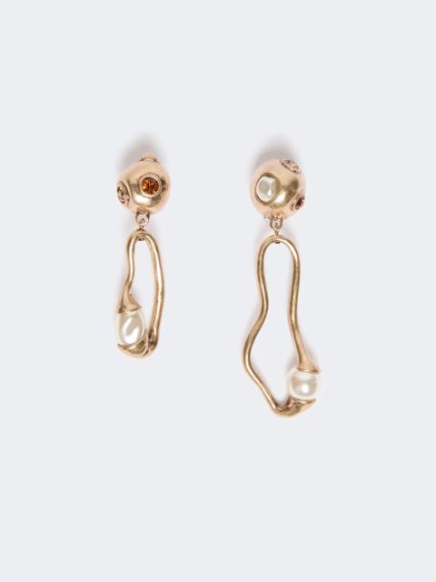 WEEKEND Max Mara PANTERA Metal earrings with pendant and beads - GOLD