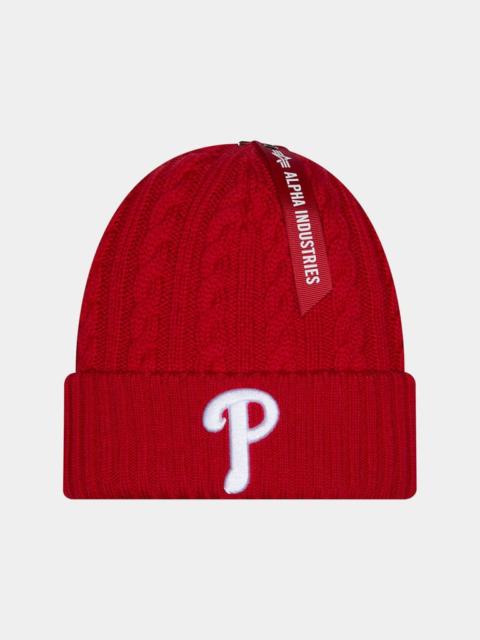 Nike PHILADELPHIA PHILLIES X ALPHA X NEW ERA CABLE KNIT BEANIE