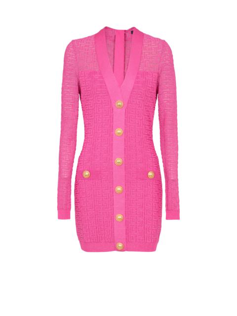 Balmain Monogrammed knit dress