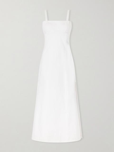 Victoria Beckham Cami Paneled Organic Cotton-blend Midi Dress