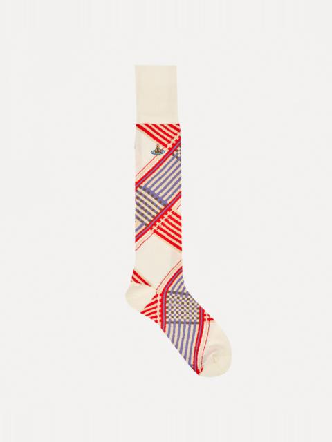 Vivienne Westwood COMBAT TARTAN HIGH SOCK