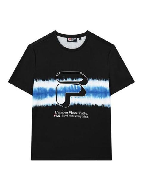 FILA FILA Sport Casual Round Neck PrintShort Sleeves T Shirt Men's Black F11M133187F-BK