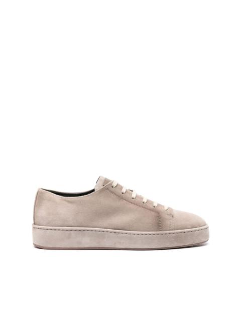 calf suede low-top sneakers