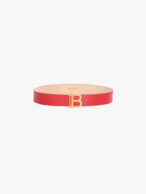 Balmain HIGH SUMMER CAPSULE - Smooth red leather B-Belt belt