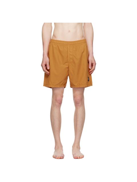 Stone Island Orange B100B09 Brushed Nylon Swim Shorts