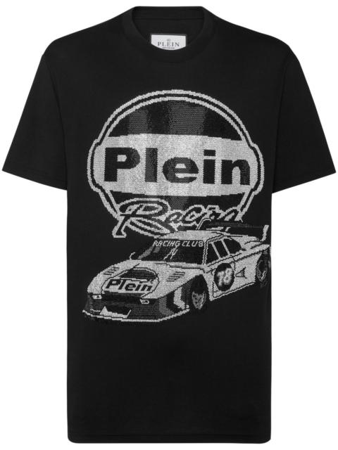 PHILIPP PLEIN Strass Cars Racing T-shirt