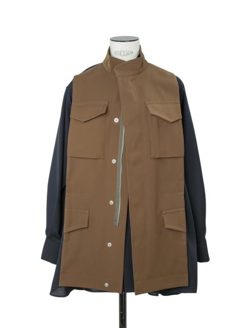 sacai Suiting x Crepe Back Satin Shirt