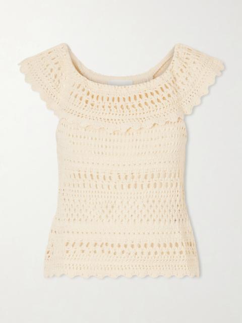 Isabel Marant Étoile Zaelle Crocheted Cotton-blend Top