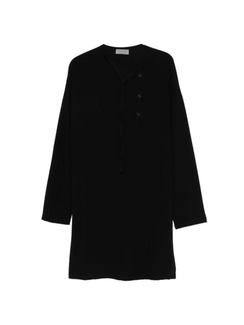 Yohji Yamamoto half-button long-sleeved T-shirt