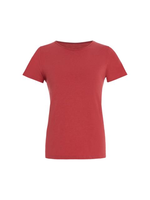 Another Tomorrow Exclusive Stretch-Jersey T-Shirt pink