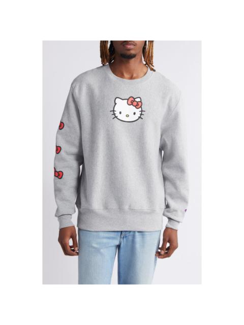 Champion Champion x Sanrio Hello Kitty® 50th Anniversary Fleece Graphic Sweatshirt in Oxford Grey at Nordstro