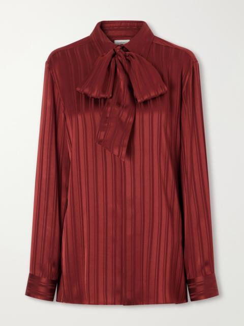 SAINT LAURENT Striped Silk Blouse