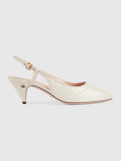 Women's matelassé sling back