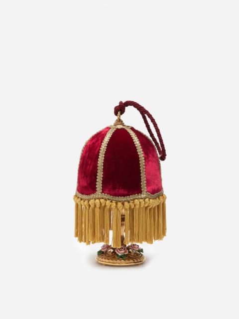 Dolce & Gabbana Velvet and brass lampshade handbag