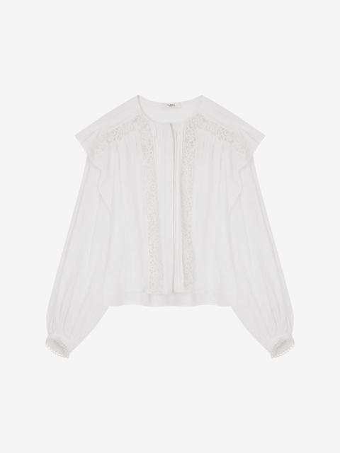 GEORGINA LACE AND COTTON BLOUSE