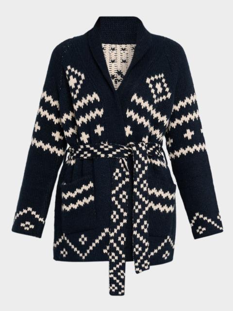 THE GREAT. The Reversible Shawl Cardigan