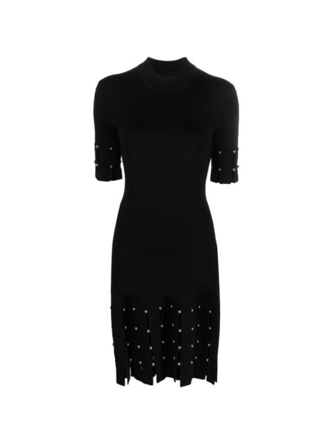 SIMKHAI Dina mock-neck knitted dress