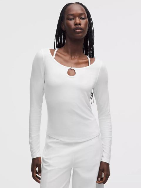 lululemon Hold Tight Keyhole Neck Long-Sleeve Shirt *Charm
