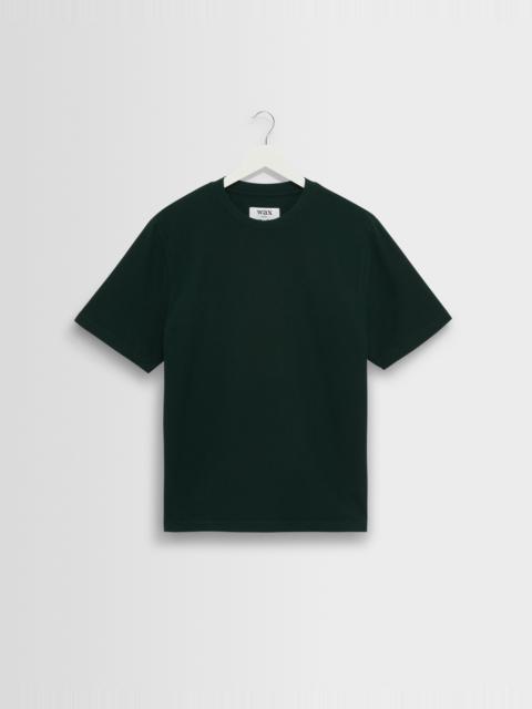 Wax London Dean - Bottle Green Textured Organic Cotton T-Shirt