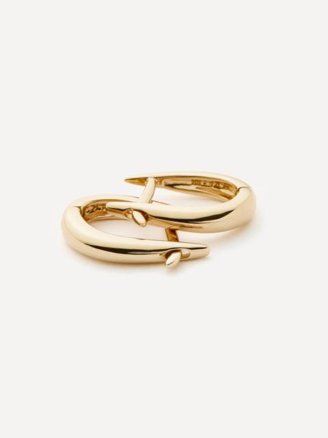 MISSOMA 14ct Gold Fine Claw Huggie Hoop Earrings