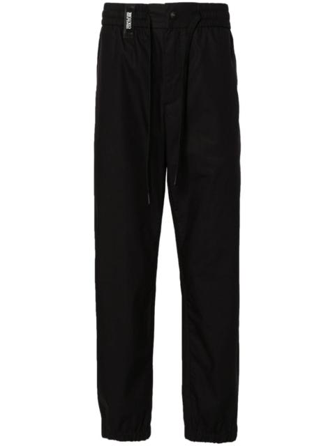 logo-strap tapered-leg trousers