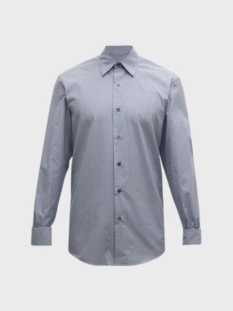 Men's Cotton Mini-Check Sport Shirt