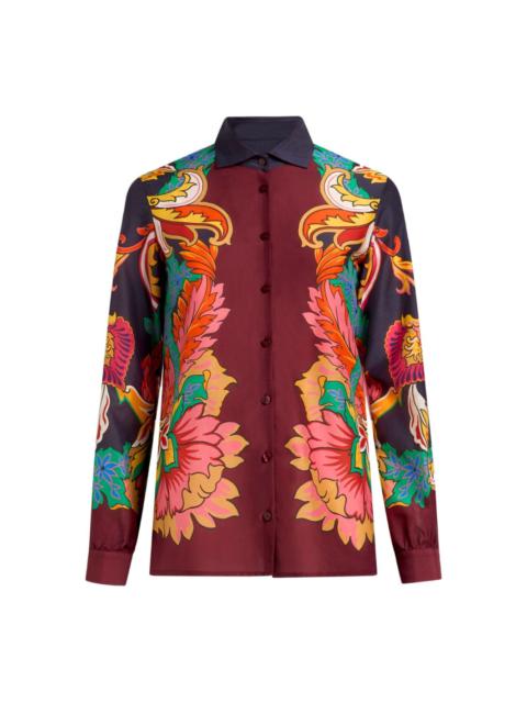 floral-print shirt