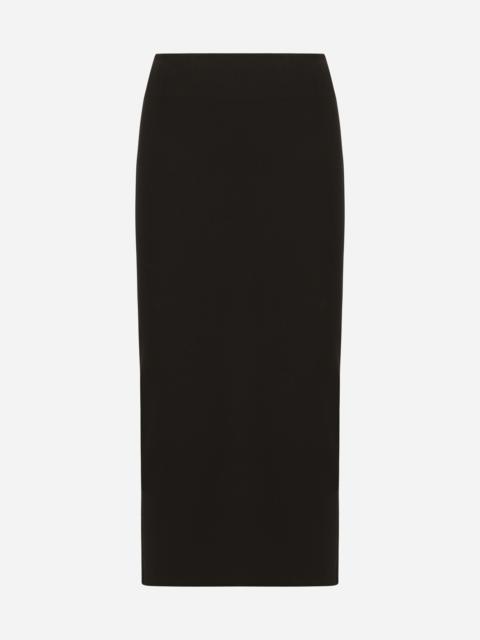 Dolce & Gabbana Straight-cut jersey midi skirt