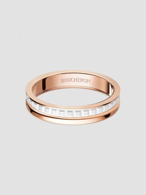 Boucheron Women's Quatre 18K Rose Gold & Hyceram Wedding Band - Pink