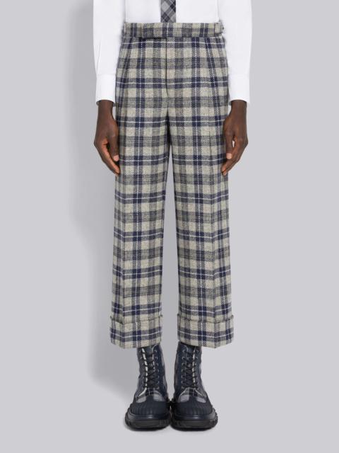 Thom Browne Tartan Check British Wool Single Pleat Trouser