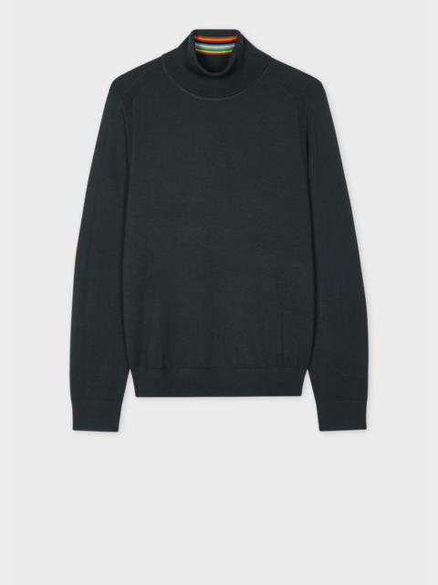 Paul Smith Dark Green Merino Wool Roll Neck Sweater