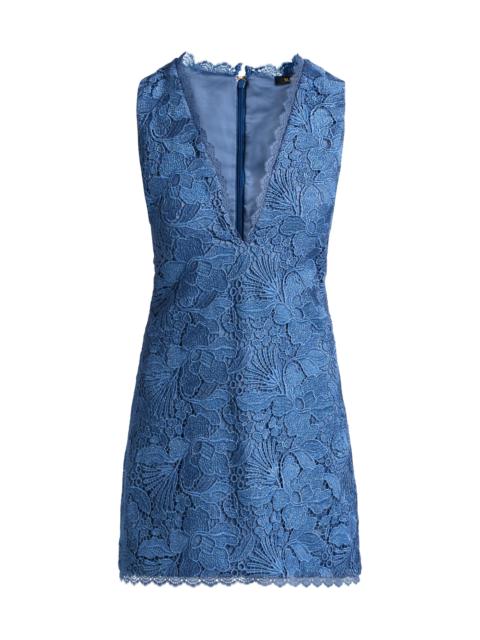 RAMY BROOK Women's Rosalie V-Neck Lace Minidress - Blue Lace