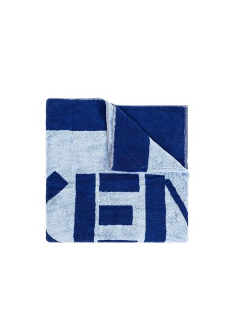 KENZO logo-intarsia cotton-terry beach towel