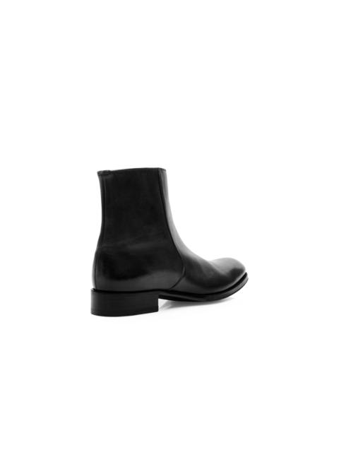 TOM FORD BURNISHED LEATHER EDGAR ZIP BOOT