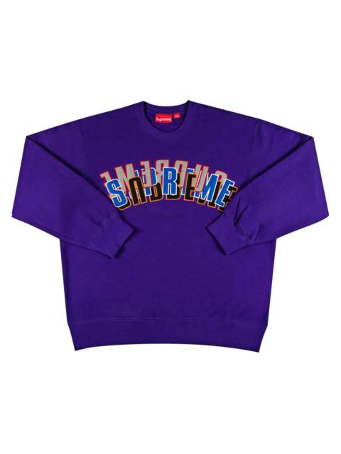 Supreme Stacked Crewneck 'Purple'