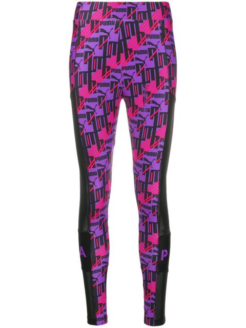 PUMA printed mesh panel leggings