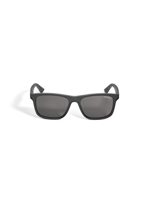 Montblanc RECTANGULAR SUNGLASSES WITH BLACK ACETATE FRAME