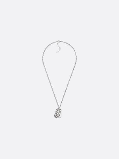 Dior Cannage Plate Pendant Necklace