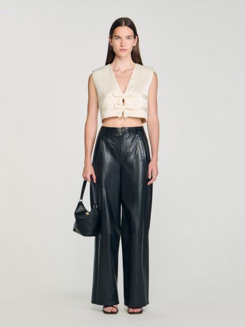 Sandro SATIN CROP TOP