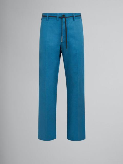 Marni BLUE BIO GABARDINE CHINOS