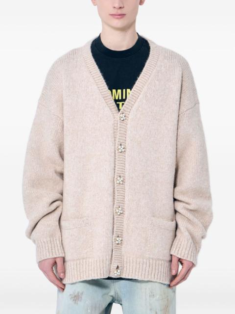 VETEMENTS faux-pearl embellished cardigan