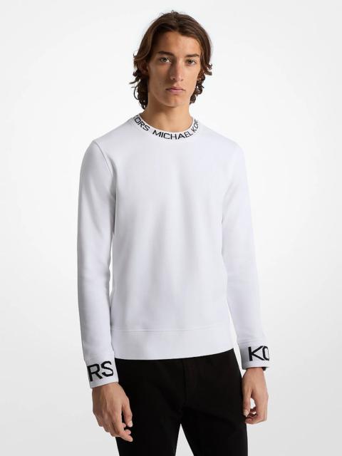 MICHAEL KORS Logo Trim Cotton Blend Sweatshirt
